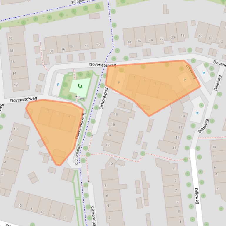 Kaart van postcodegebied 8042GE.