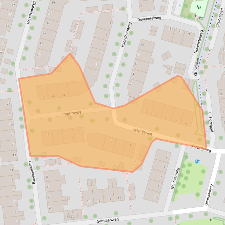 Kaart van postcodegebied 8042GM.