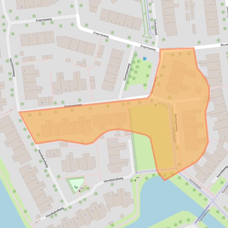 Kaart van postcodegebied 8042GP.