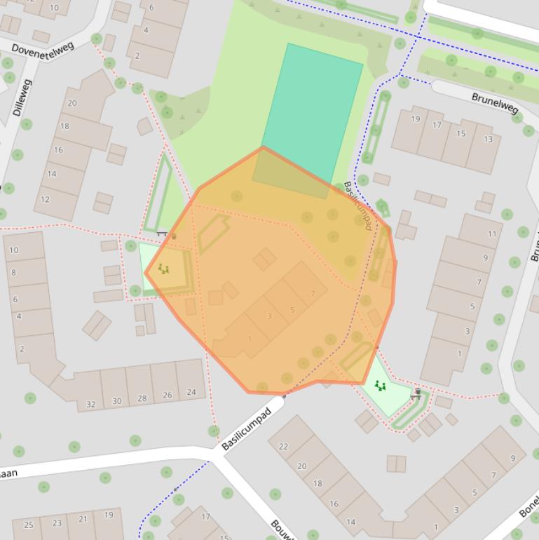 Kaart van postcodegebied 8042GT.