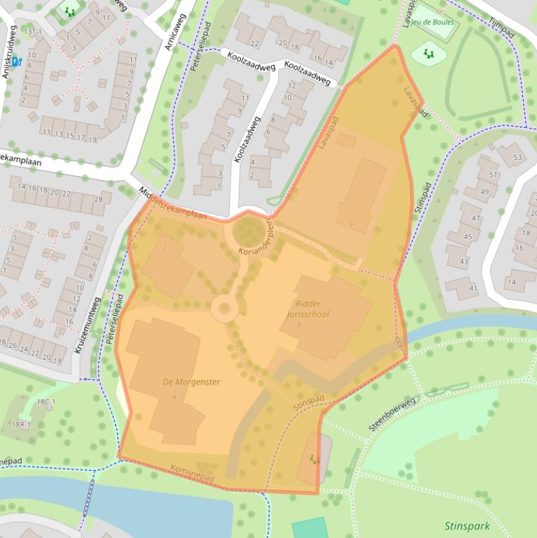 Kaart van postcodegebied 8042HM.