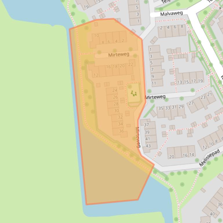 Kaart van postcodegebied 8042HT.