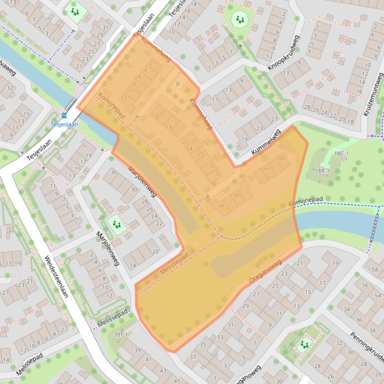 Kaart van postcodegebied 8042JB.