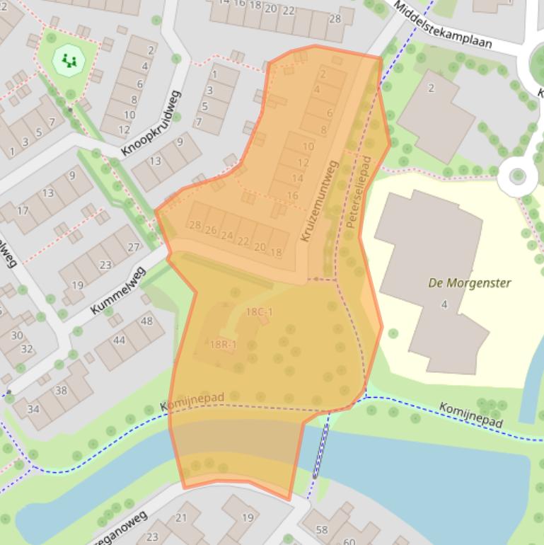 Kaart van postcodegebied 8042JD.