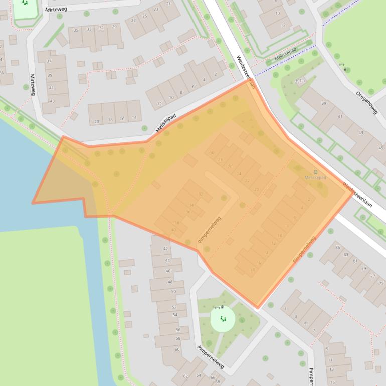 Kaart van postcodegebied 8042MP.