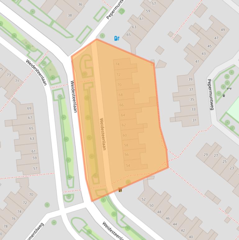 Kaart van postcodegebied 8042NB.