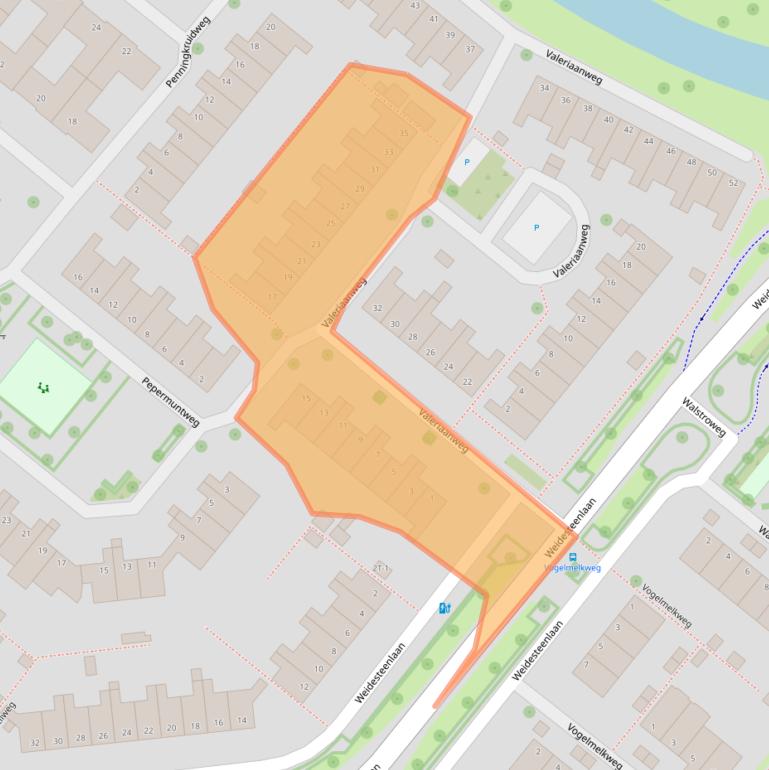 Kaart van postcodegebied 8042NG.