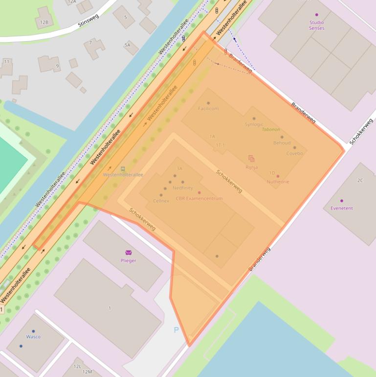 Kaart van postcodegebied 8042PD.