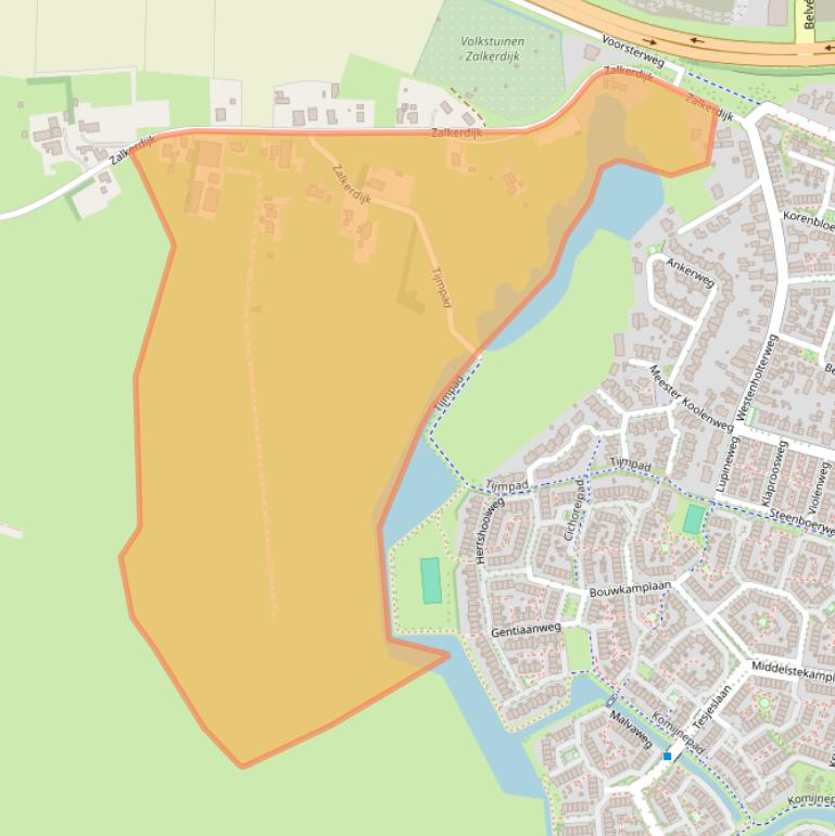 Kaart van postcodegebied 8042PN.