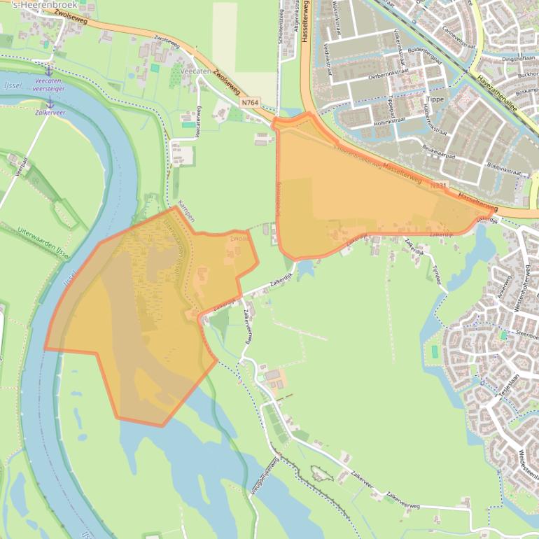 Kaart van postcodegebied 8042PR.