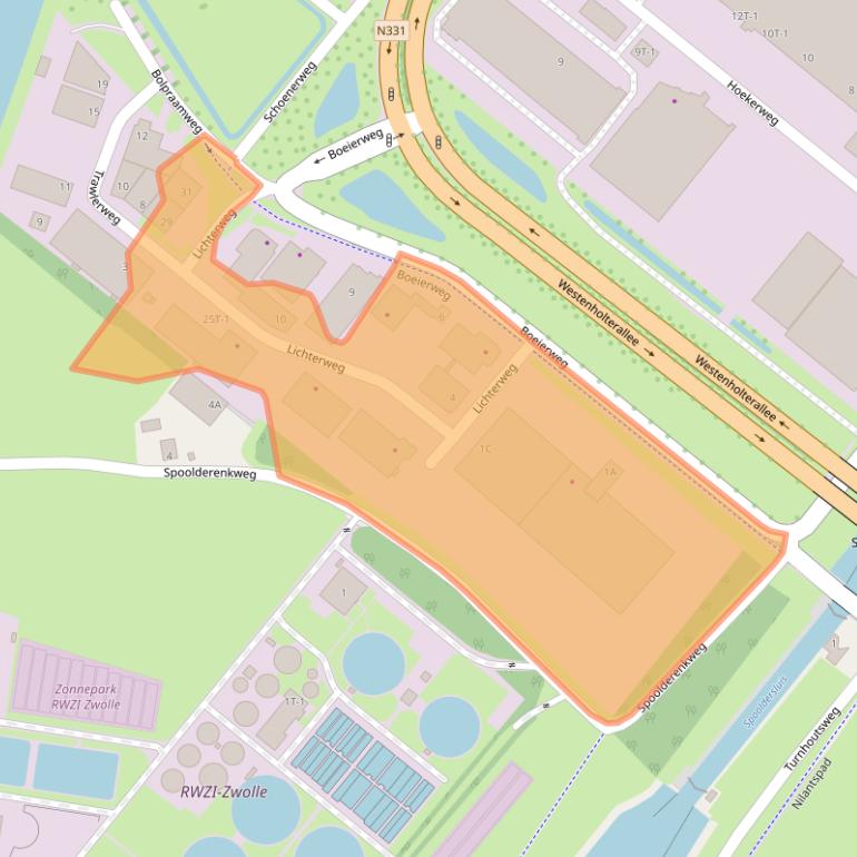 Kaart van postcodegebied 8042PW.