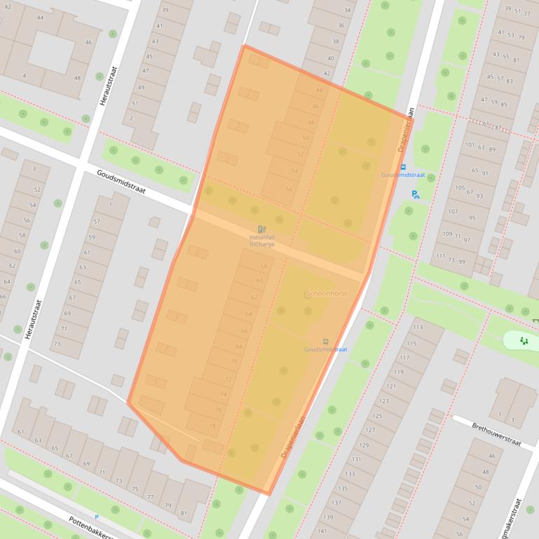 Kaart van postcodegebied 8043AB.