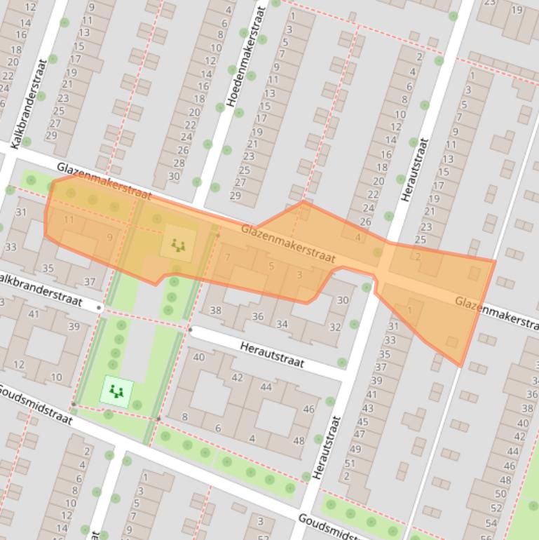 Kaart van postcodegebied 8043AG.