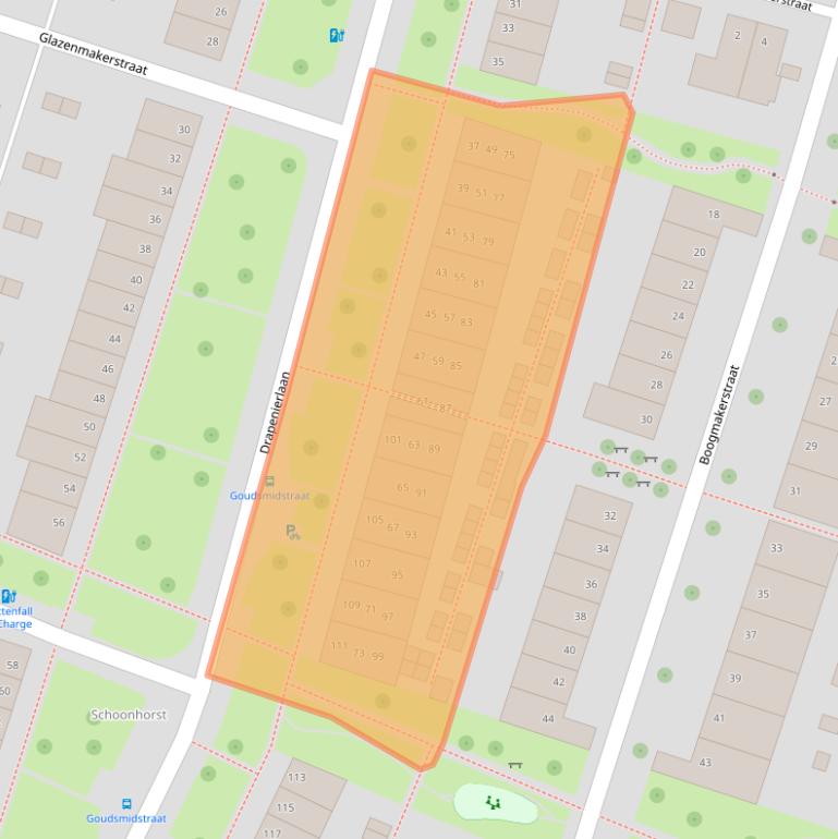 Kaart van postcodegebied 8043AK.