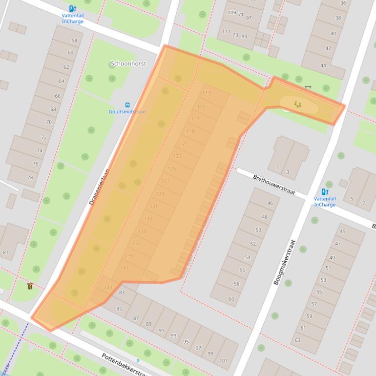 Kaart van postcodegebied 8043AL.