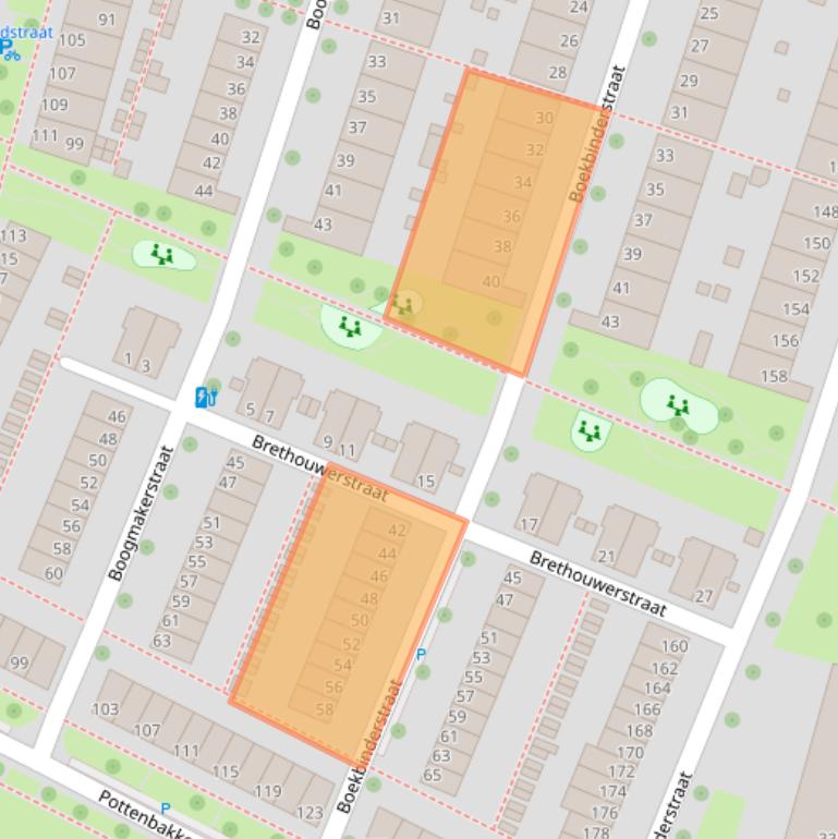 Kaart van postcodegebied 8043AT.