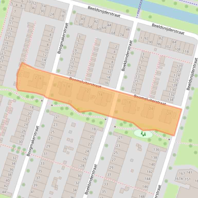 Kaart van postcodegebied 8043AX.