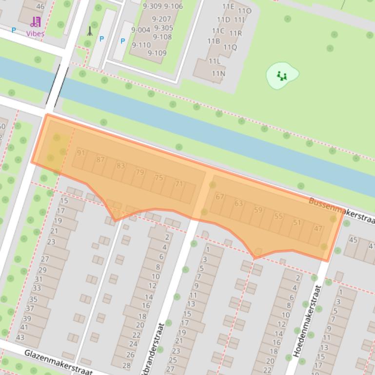 Kaart van postcodegebied 8043BD.