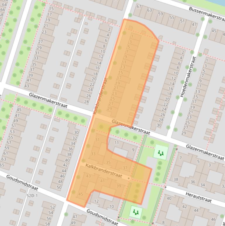 Kaart van postcodegebied 8043BG.