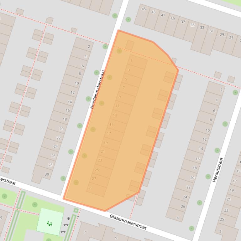 Kaart van postcodegebied 8043BJ.