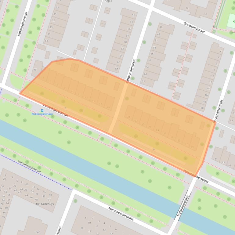 Kaart van postcodegebied 8043BM.