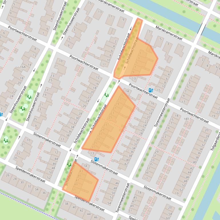 Kaart van postcodegebied 8043CB.