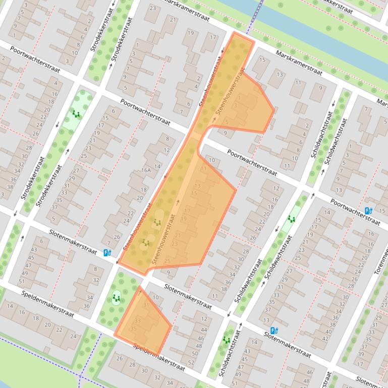 Kaart van postcodegebied 8043DA.