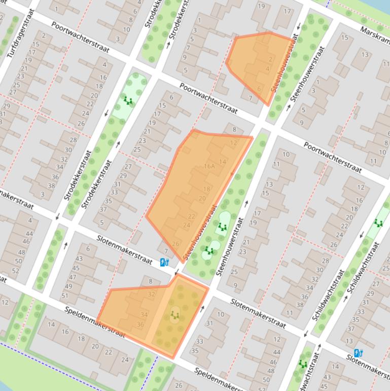 Kaart van postcodegebied 8043DB.