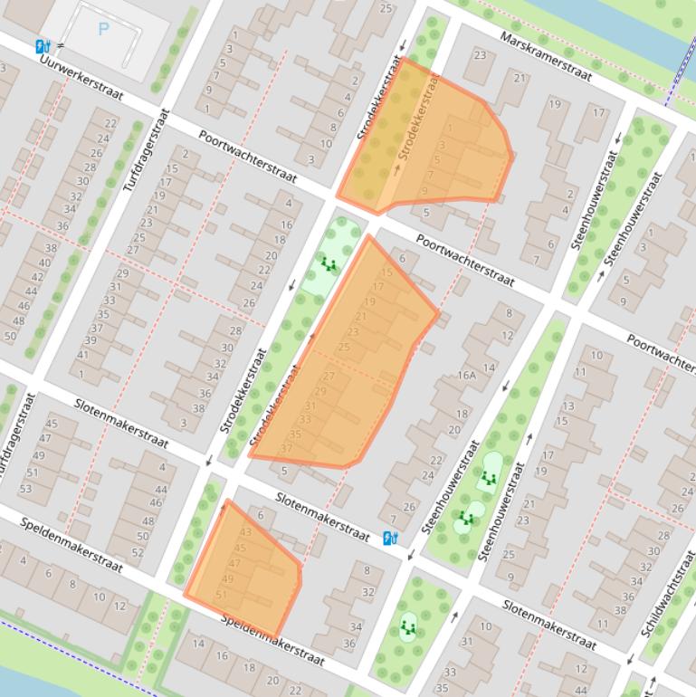 Kaart van postcodegebied 8043DC.
