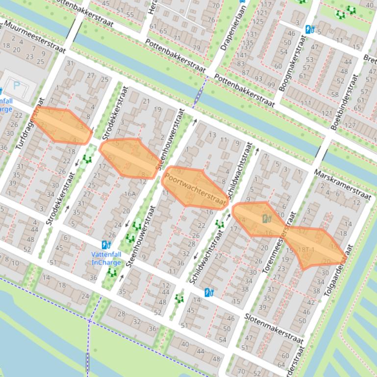 Kaart van postcodegebied 8043DH.