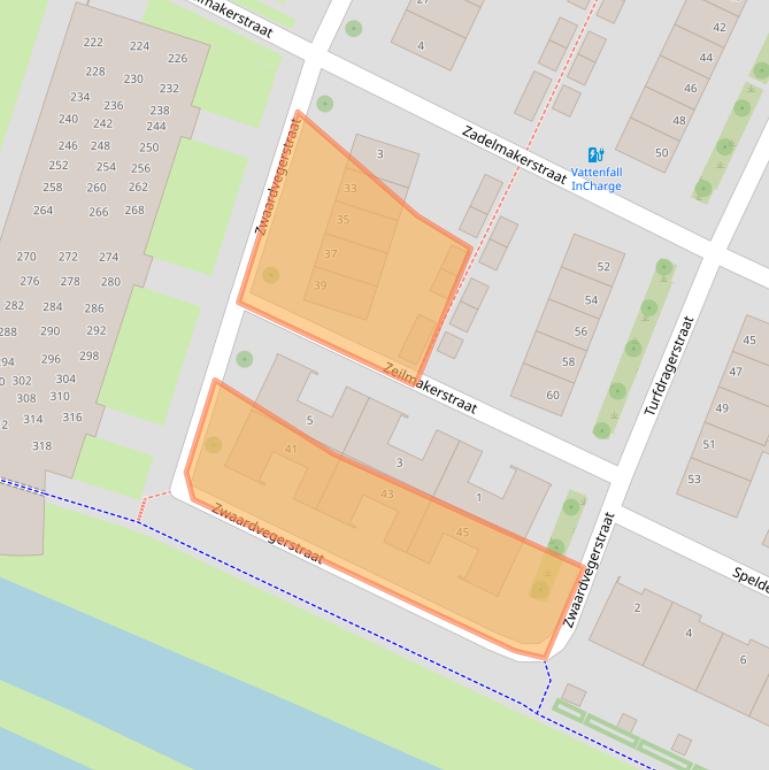 Kaart van postcodegebied 8043DP.