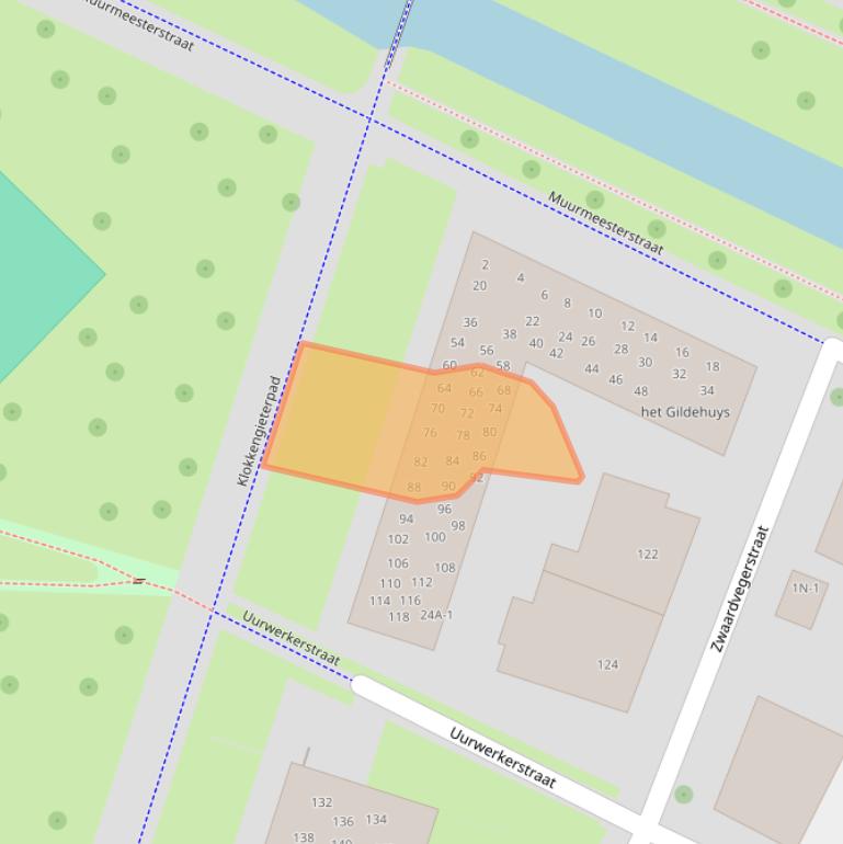 Kaart van postcodegebied 8043DT.