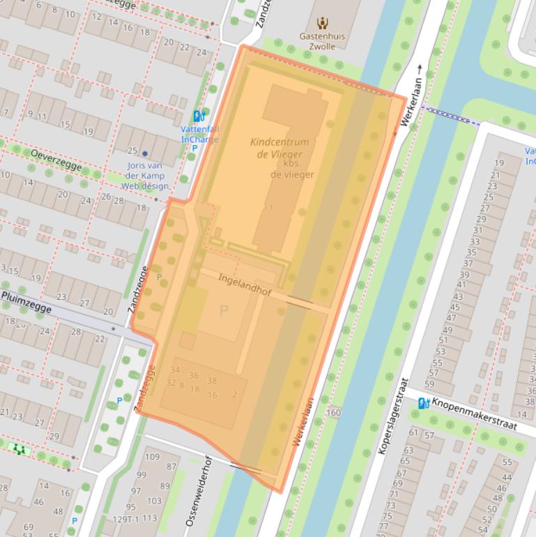 Kaart van postcodegebied 8043EC.