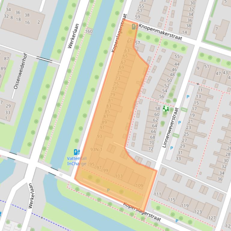 Kaart van postcodegebied 8043EM.