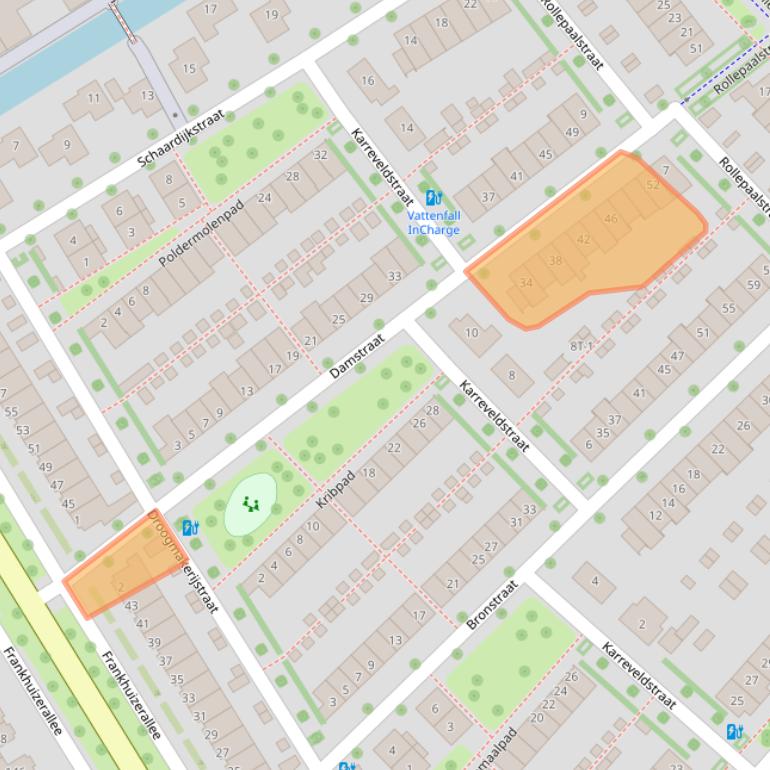 Kaart van postcodegebied 8043GG.