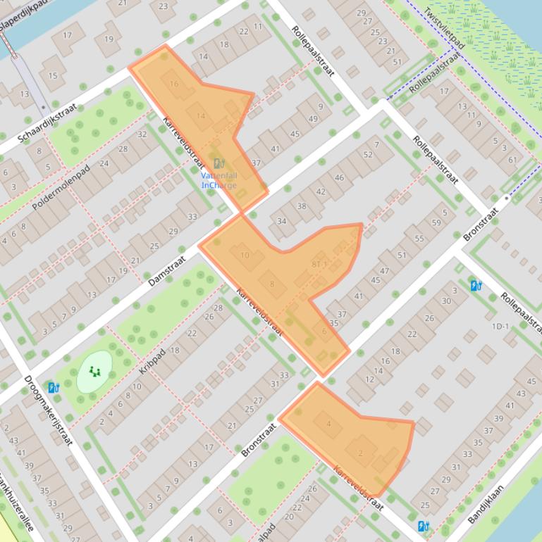 Kaart van postcodegebied 8043GH.