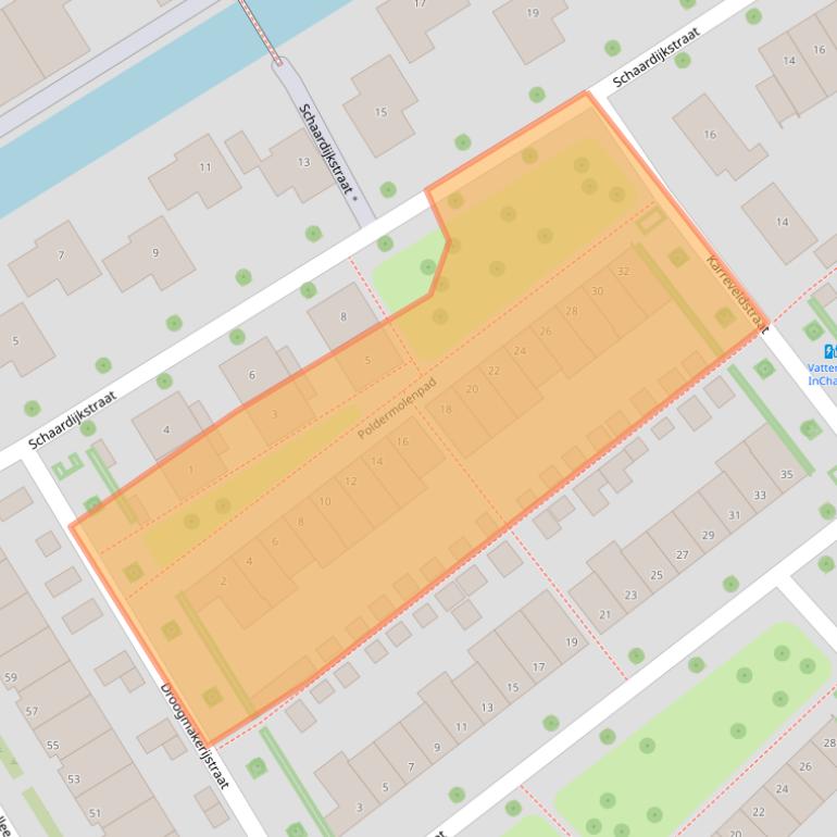 Kaart van postcodegebied 8043GN.