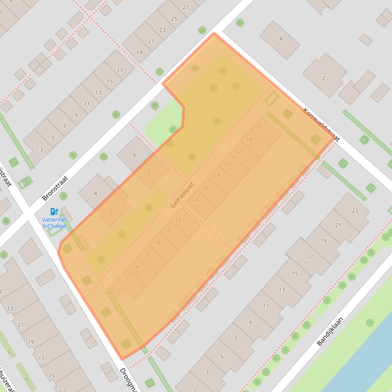 Kaart van postcodegebied 8043GR.