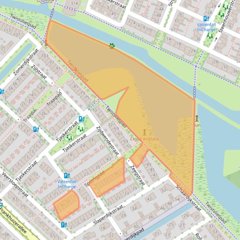 Kaart van postcodegebied 8043HC.