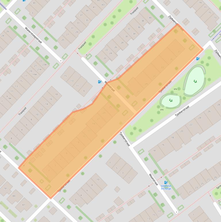 Kaart van postcodegebied 8043HJ.