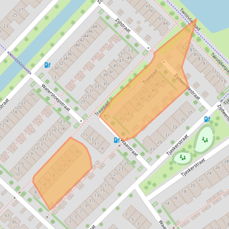 Kaart van postcodegebied 8043HK.