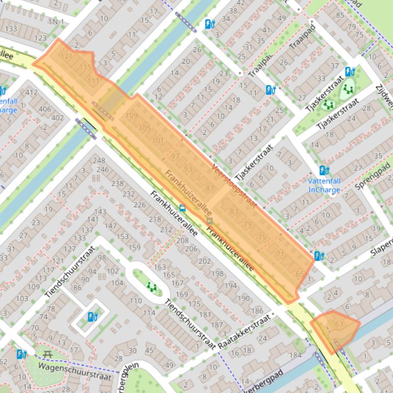 Kaart van postcodegebied 8043HN.