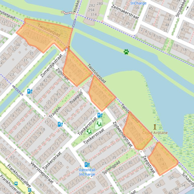 Kaart van postcodegebied 8043HT.