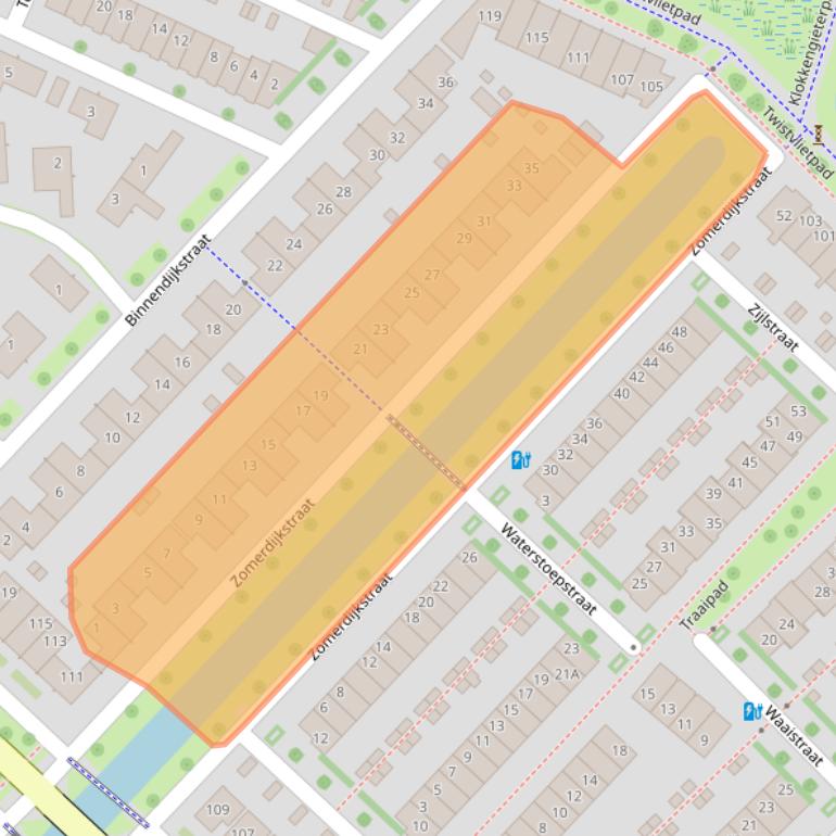Kaart van postcodegebied 8043HW.