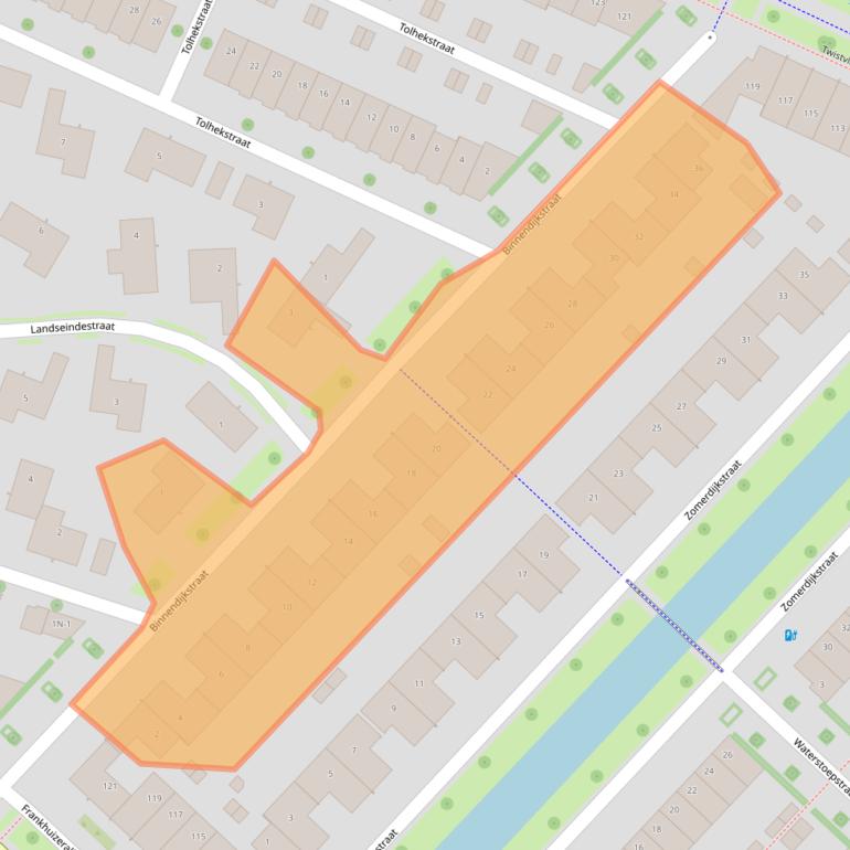 Kaart van postcodegebied 8043HX.