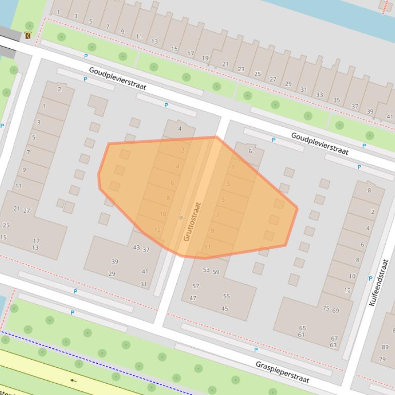 Kaart van postcodegebied 8043JC.