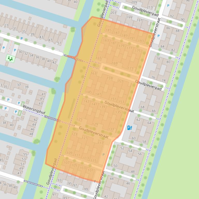 Kaart van postcodegebied 8043JK.