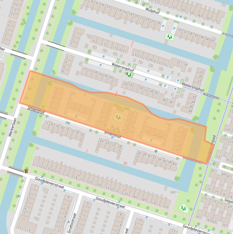 Kaart van postcodegebied 8043JN.
