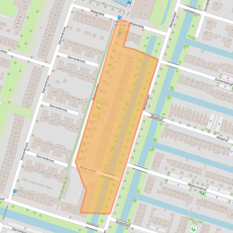 Kaart van postcodegebied 8043JX.