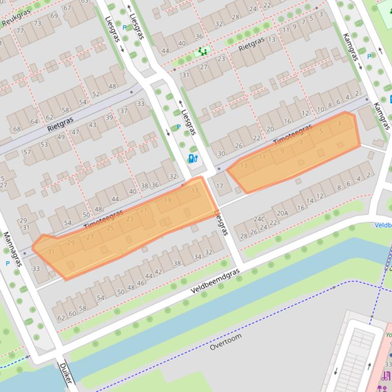 Kaart van postcodegebied 8043KG.